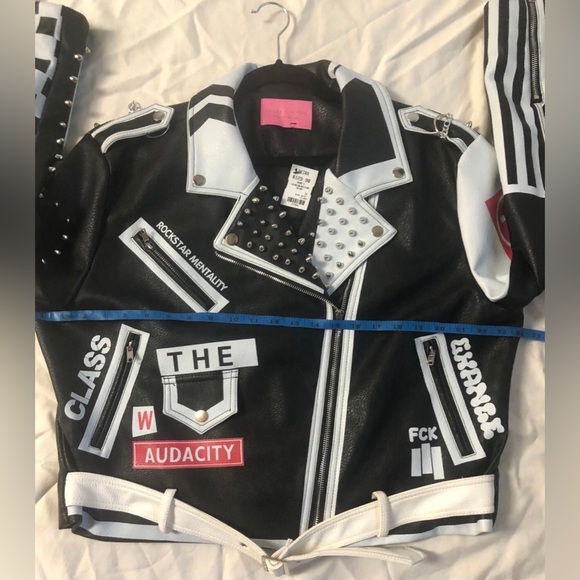 AZALEA WANG RUN ME MY MONEY STUDDED MOTO JACKET - Picture 11 of 12